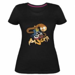 Женская премиум футболка Creepy Hooty - PrintSalon