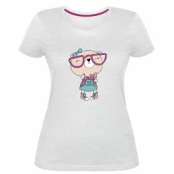 Женская премиум футболка Cute bear - PrintSalon