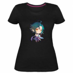 Женская премиум футболка Cute Chibi Xiao - PrintSalon