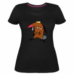 Женская премиум футболка Daggett Beaver - PrintSalon