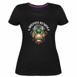 Женская премиум футболка Доброго вечора! Утка - PrintSalon