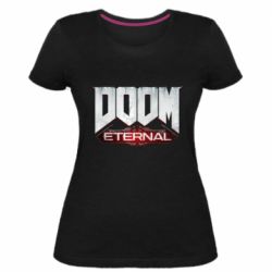 Жіноча преміум футболка Doom Eternal logo - PrintSalon