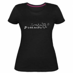 Женская премиум футболка Dreamer  owl - PrintSalon