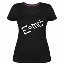 Женская премиум футболка E=mc2 - PrintSalon