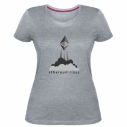 Женская премиум футболка Ethereum Rises - PrintSalon