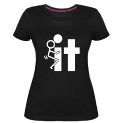 Женская премиум футболка F*ck with IT - PrintSalon