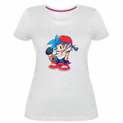 Женская премиум футболка FNF Rapper Boy - PrintSalon