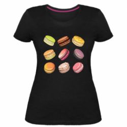 Женская премиум футболка Французский макарун - PrintSalon