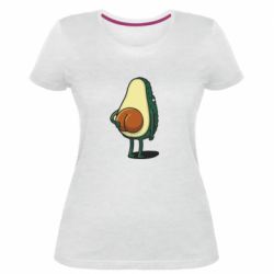 Женская премиум футболка Funny avocado - PrintSalon