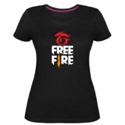 Жіноча преміум футболка Garena and Free Fire logo - PrintSalon