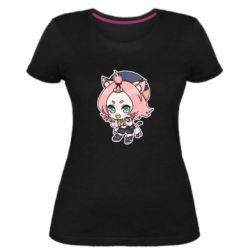 Женская премиум футболка Genshin Impact chibi Diona - PrintSalon