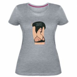 Женская премиум футболка Gentleman Is Simply A Patient Wolf - PrintSalon