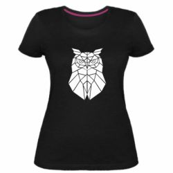 Жіноча преміум футболка Geometric Owl - PrintSalon