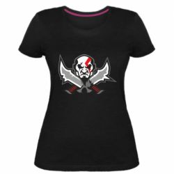 Женская премиум футболка God of war Kratos vector - PrintSalon