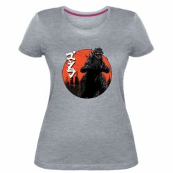 Жіноча преміум футболка Годзила Арт - PrintSalon