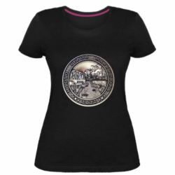 Женская премиум футболка Город герой - Мариуполь - PrintSalon