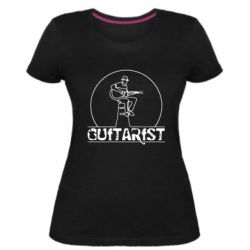 Женская премиум футболка Guitar player. - PrintSalon