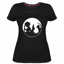 Женская премиум футболка Гун и Киллуа Инь Янь - PrintSalon