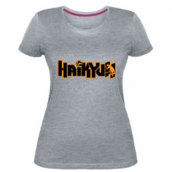 Женская премиум футболка Haikyuu Logo - PrintSalon