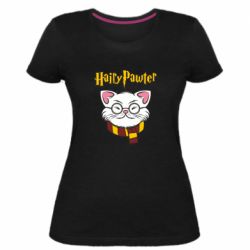 Женская премиум футболка Harry Potter cat - PrintSalon