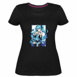 Женская премиум футболка Hatsune Miku art - PrintSalon
