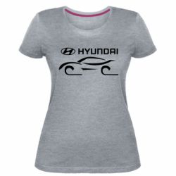 Женская премиум футболка Хендай - PrintSalon