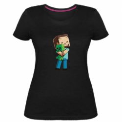 Жіноча преміум футболка Heroes from Minecraft - PrintSalon