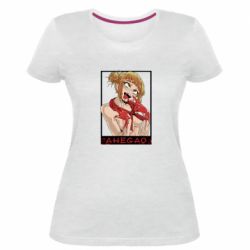 Жіноча преміум футболка Хіміко ахегао - PrintSalon