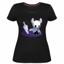 Женская премиум футболка Hollow Knight with a sword - PrintSalon