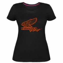 Женская премиум футболка Honda Racing art - PrintSalon