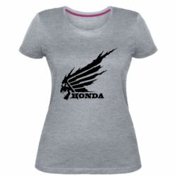 Женская премиум футболка Honda skull - PrintSalon