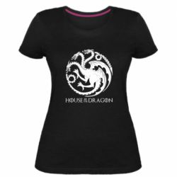 Жіноча преміум футболка House Of The Dragon Logo - PrintSalon