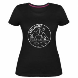 Женская премиум футболка I hate people - camper - PrintSalon