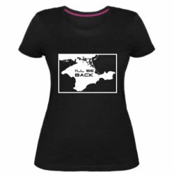 Женская премиум футболка I'll be back Crimea - PrintSalon