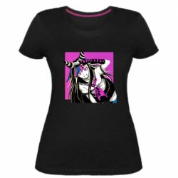 Женская премиум футболка Ибуки Миода глитч - PrintSalon