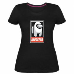 Женская премиум футболка Impostor AmongUs - PrintSalon