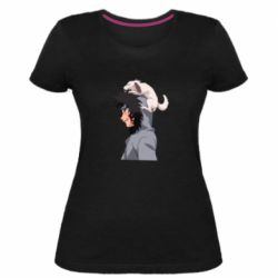 Жіноча преміум футболка Инузука Кіба та Акамару - PrintSalon