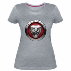 Женская премиум футболка Jaguar Logo circle - PrintSalon