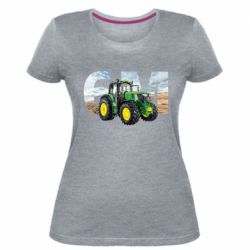Женская премиум футболка John Deer 6M - PrintSalon