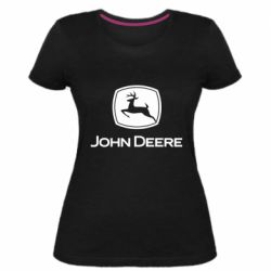 Жіноча преміум футболка John Deere color logo - PrintSalon