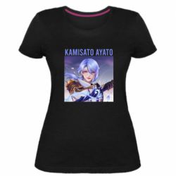 Женская премиум футболка Kamisato Ayato - PrintSalon