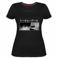 Женская премиум футболка Kaneki Ken Eyes - PrintSalon