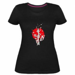 Женская премиум футболка katana in sakura