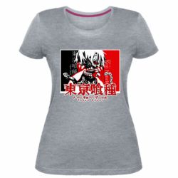 Женская премиум футболка Ken Kaneki - PrintSalon