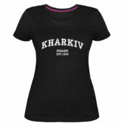 Женская премиум футболка KHARKIV - PrintSalon