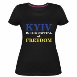 Женская стрейчевая футболка Киев Cтолица Cвободы - PrintSalon