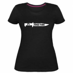 Жіноча преміум футболка Knife Free fire - PrintSalon