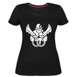 Женская премиум футболка Kratos silhouette - PrintSalon