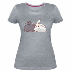 Женская премиум футболка Кролики Вэй и Лань - PrintSalon