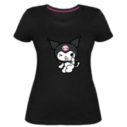 Женская премиум футболка Kuromi hello kitty - PrintSalon